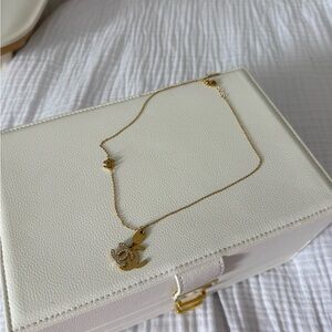 CHANEL Gold Elephant Pendant Necklace